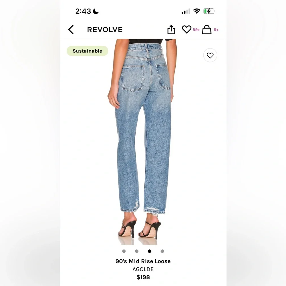 NWT Agolde 90’s Mid Rise Loose - Picture 2 of 5